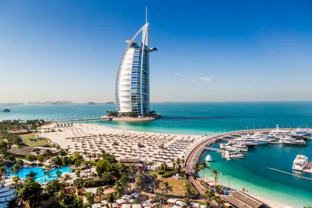 Dubai – Burj Al Arab luxury hotel on the beach