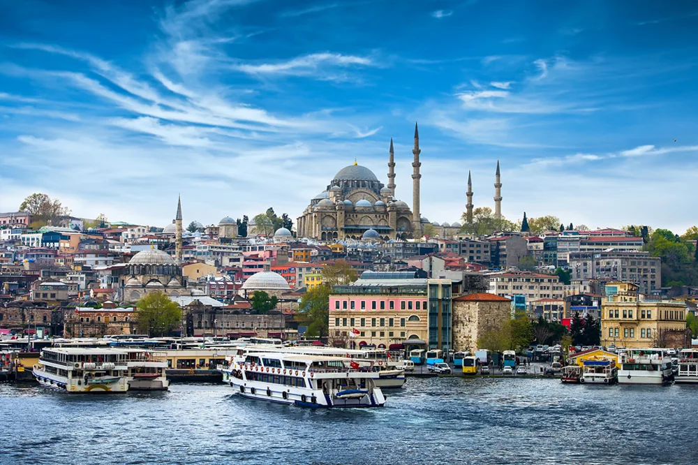 Turkey Istanbul – Bosphorus with Süleymaniye Mosque