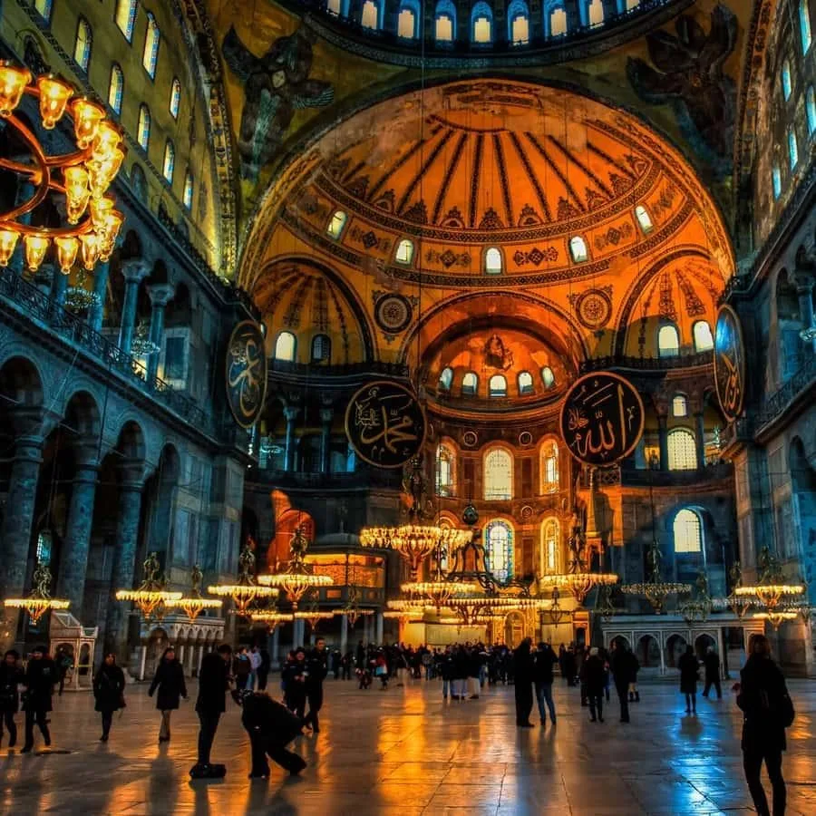 Turkey Islamic Heritage – the Hagia Sophia interior, Istanbul